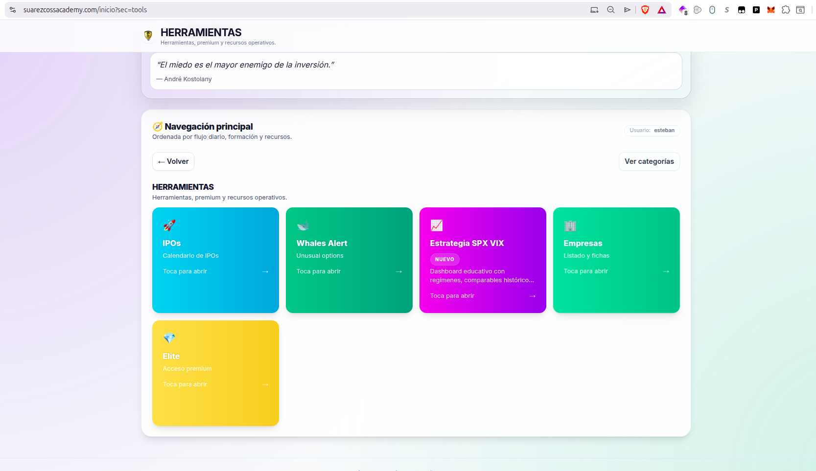 Herramientas y estructura de trabajo